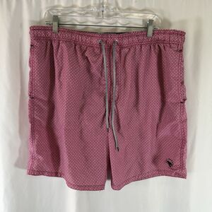 Ted Baker Swim Trunk Men's 5 Pink Lined Drawstring Mesh Lined 8" Inseam